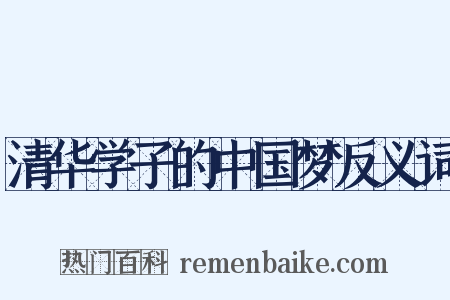 清华学子的中国梦反义词是什么意思的图片